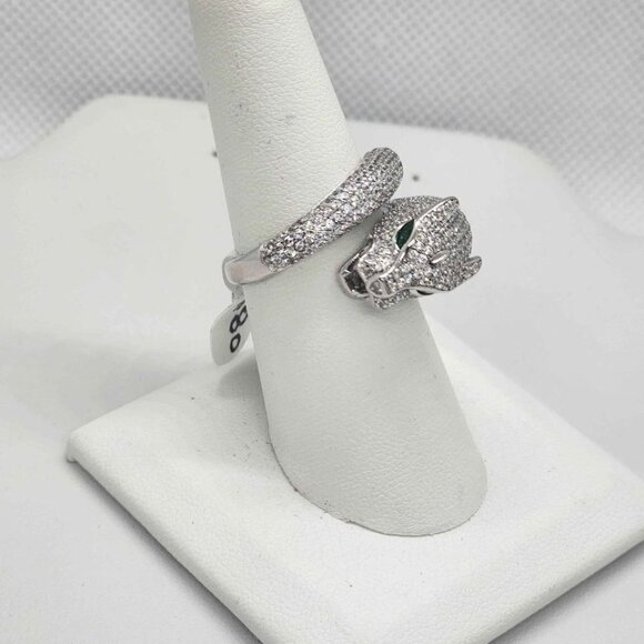 BRAND NEWSterling Silver 925 Panther w/ Cubic Zirconia StonesRing